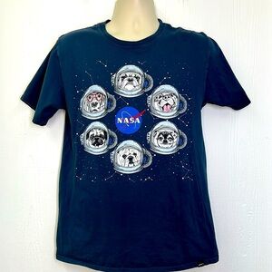 Techstyles - NASA Space Dogs Astronaut Space Dog Graphic Short Sleeve T Size SM